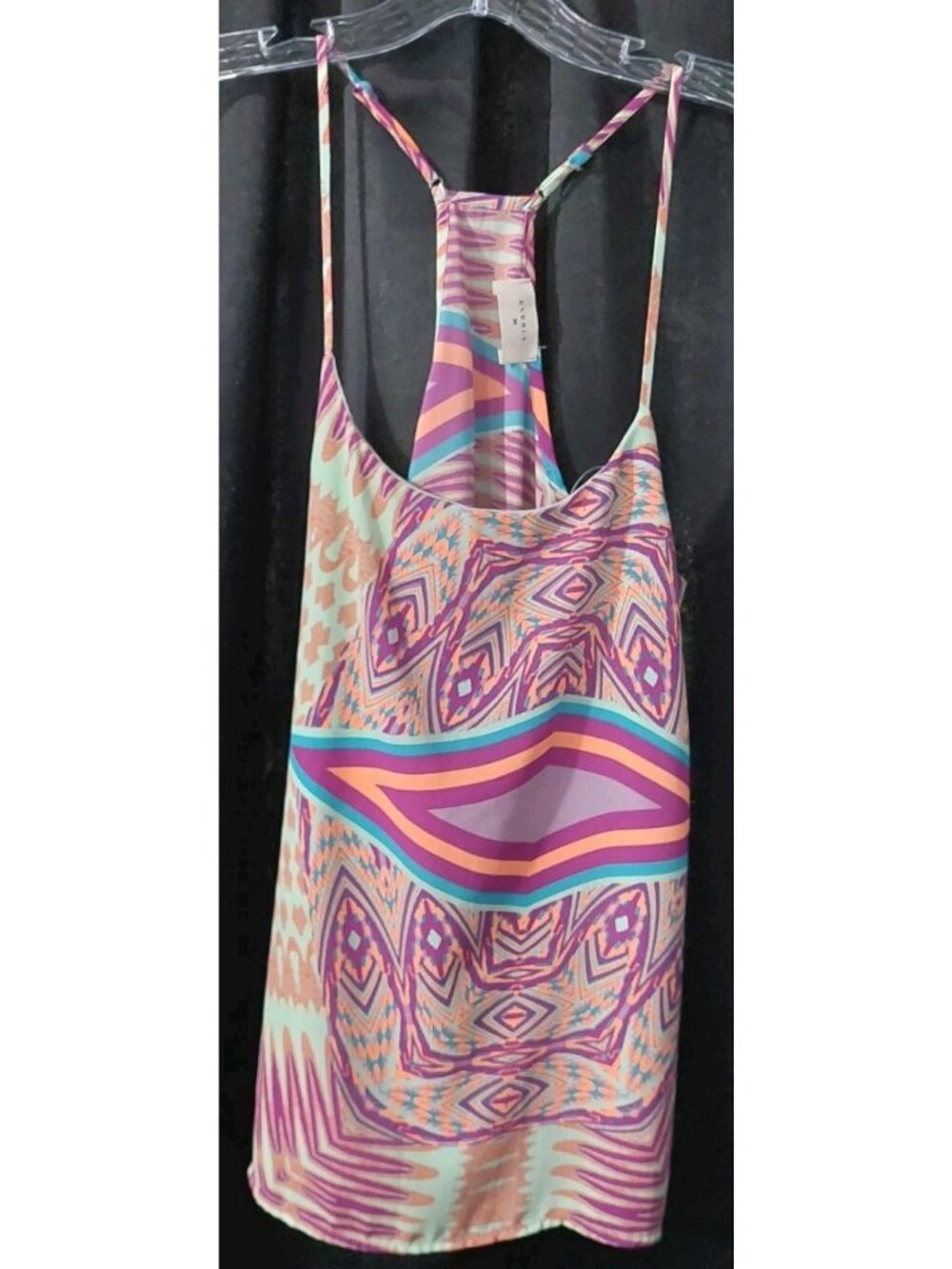 Everly Tank Top Size Small Top Womens Geometric Blouse Multi-colored